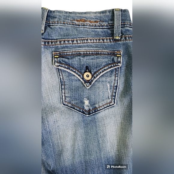 Anoname Designer Denim Light Blue Wash Distressed Jeans Womens Size 29 - Picture 2 of 5